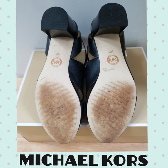 EUC MICHAEL KORS LEATHER OPEN TOE STRAPPY SANDALS - Picture 8 of 8